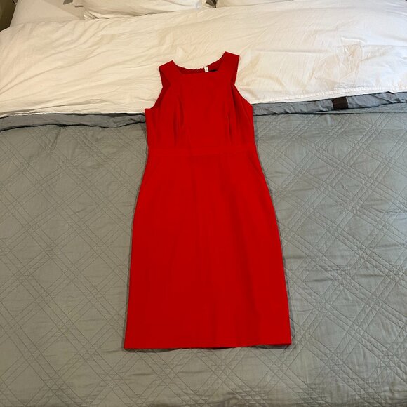 J. Crew Dresses & Skirts - JCrew Red Sleeveless Sheath Dress with pockets (Size 8)